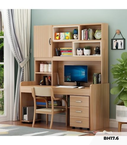 Bàn học BH17.6 160x50 - Vân gỗ nhạt