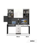 Bàn học BH18.1 180x60 - Trắng kết hợp Ghi