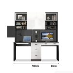 Bàn học BH18.1 180x60 - Trắng kết hợp Ghi