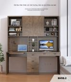 Bàn học BH18.2 180x60 - Vân gỗ đậm