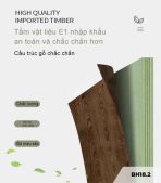 Bàn học BH18.2 180x60 - Vân gỗ đậm