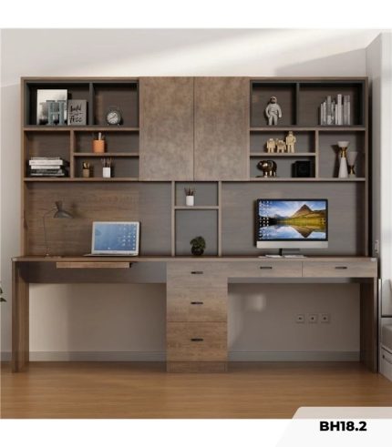 Bàn học BH18.2 180x60 - Vân gỗ đậm