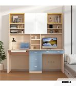 Bàn học BH18.3 180x60 - Gỗ kết hợp Trắng Vàng Xanh