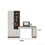 Bàn học BH19.1 190x50 - Gỗ kết hợp Trắng