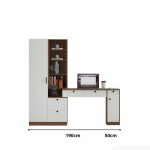 Bàn học BH19.1 190x50 - Gỗ kết hợp Trắng