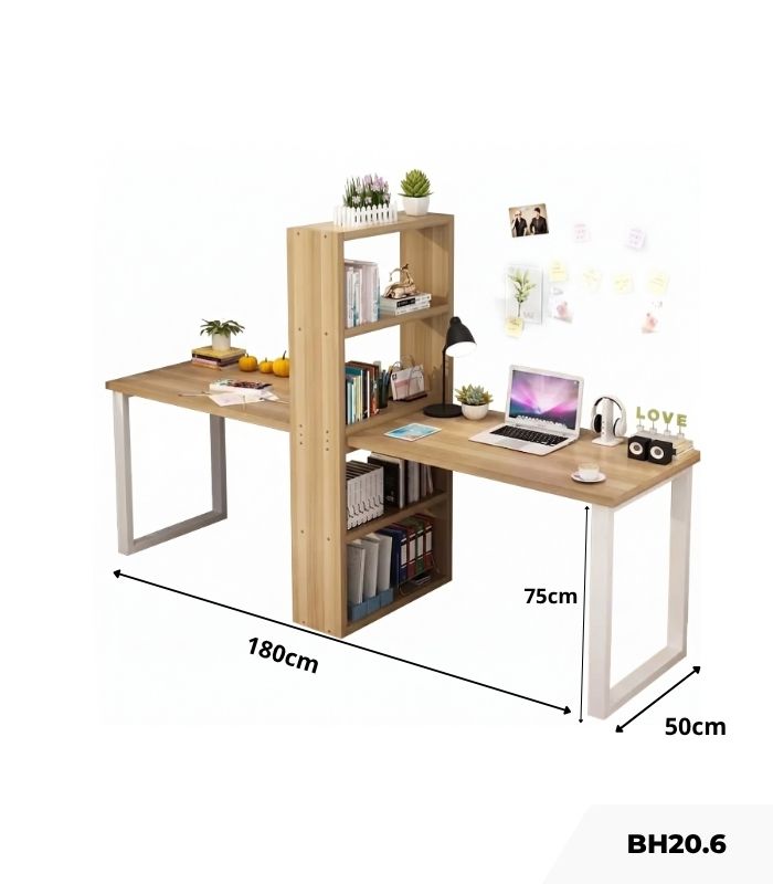 Bàn học BH20.6 180x50 - Vân gỗ nhạt
