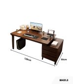 Bàn học BH21.3 100-128x50 - Vân gỗ đậm