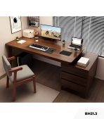 Bàn học BH21.3 100-128x50 - Vân gỗ đậm