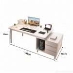 Bàn học BH21.5 100-148x50 - Trắng