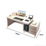 Bàn học BH21.5 100-148x50 - Trắng