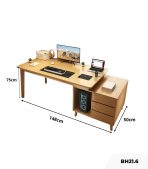 Bàn học BH21.6 100-148x50 - Vân gỗ nhạt