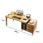 Bàn học BH21.6 100-148x50 - Vân gỗ nhạt