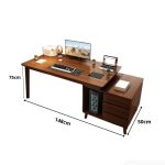 Bàn học BH21.7 100-148x50 - Vân gỗ đậm