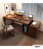 Bàn học BH21.7 100-148x50 - Vân gỗ đậm