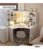 Bàn học BH22.1 100x100 - Trắng