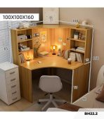 Bàn học BH22.2 100x100 - Vân gỗ nhạt