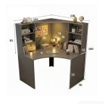 Bàn học BH22.4 100x100 - Ghi đậm