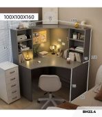 Bàn học BH22.4 100x100 - Ghi đậm