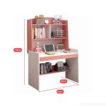 Bàn học BH23.1 80x50 - Trắng kết hợp Hồng
