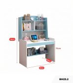 Bàn học BH23.2 80x50 - Trắng kết hợp Xanh dương