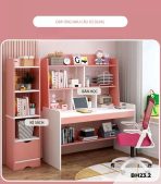 Bàn học BH23.2 80x50 - Trắng kết hợp Xanh dương