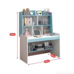 Bàn học BH23.4 100x50 - Trắng kết hợp Xanh dương