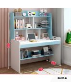 Bàn học BH23.6 120x50 - Trắng kết hợp Xanh dương