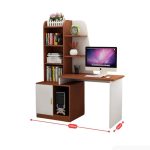 Bàn học BH24.2 100x45 - Vân gỗ đậm kết hợp Trắng