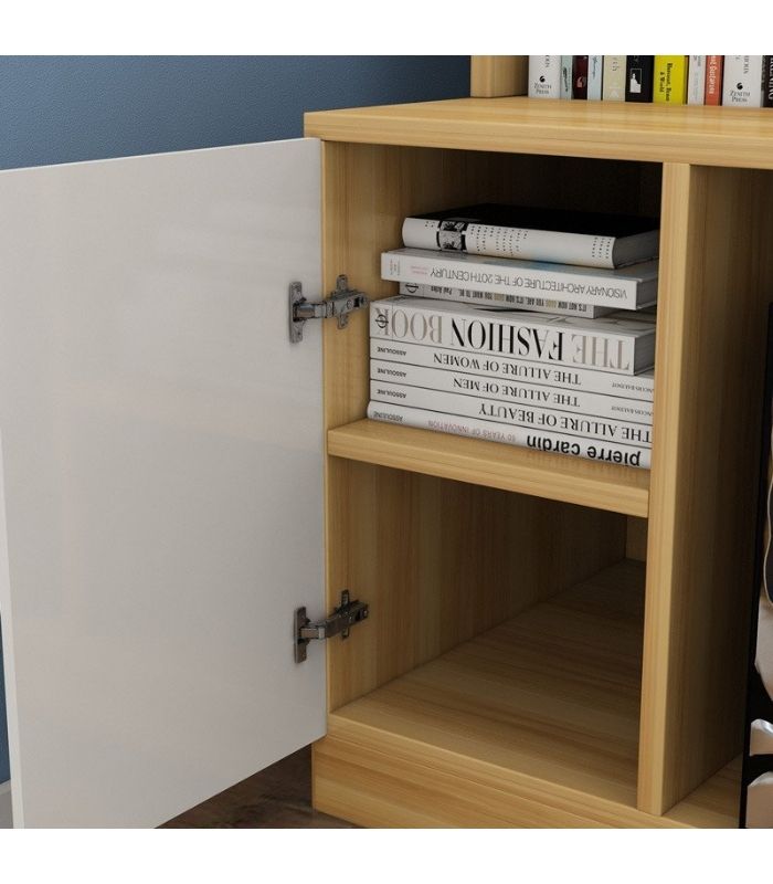 Bàn học BH24.2 100x45 - Vân gỗ đậm kết hợp Trắng