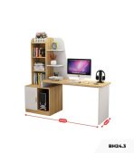 Bàn học BH24.3 120x50 - Vân gỗ nhạt kết hợp Trắng