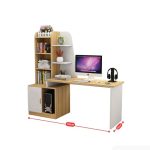 Bàn học BH24.3 120x50 - Vân gỗ nhạt kết hợp Trắng