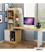 Bàn học BH24.3 120x50 - Vân gỗ nhạt kết hợp Trắng