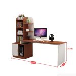 Bàn học BH24.4 120x50 - Vân gỗ đậm kết hợp Trắng