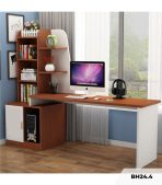 Bàn học BH24.4 120x50 - Vân gỗ đậm kết hợp Trắng