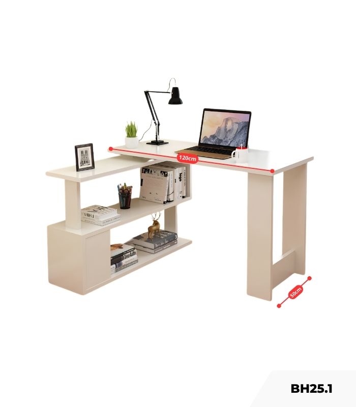 Bàn học BH25.1 120x50 - Trắng