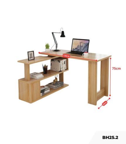 Bàn học BH25.2 120x50 - Vân gỗ nhạt