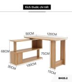 Bàn học BH25.2 120x50 - Vân gỗ nhạt