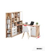 Bàn học BH26.1 120x45 - Vân gỗ nhạt kết hợp Trắng