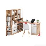 Bàn học BH26.1 120x45 - Vân gỗ nhạt kết hợp Trắng