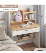 Bàn học BH27.1 80x50 - Vân gỗ nhạt kết hợp Trắng