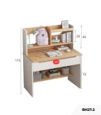 Bàn học BH27.2 100x50 - Vân gỗ nhạt kết hợp Trắng