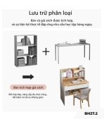 Bàn học BH27.2 100x50 - Vân gỗ nhạt kết hợp Trắng