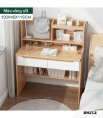 Bàn học BH27.2 100x50 - Vân gỗ nhạt kết hợp Trắng