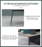 Cụm bàn làm việc 4 người LBV65.1 240x120 - Vân gỗ nhạt