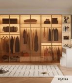 Tủ quần áo Cánh Mở Khung nhôm Kính màu 160x200 TQA12.2 - Trắng