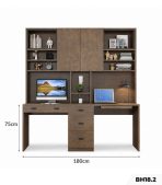 Bàn học BH18.2 180x60 - Vân gỗ đậm