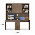 Bàn học BH18.2 180x60 - Vân gỗ đậm