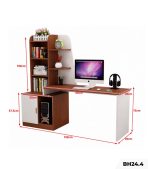 Bàn học BH24.2 100x45 - Vân gỗ đậm kết hợp Trắng