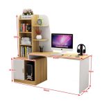 Bàn học BH24.3 120x50 - Vân gỗ nhạt kết hợp Trắng