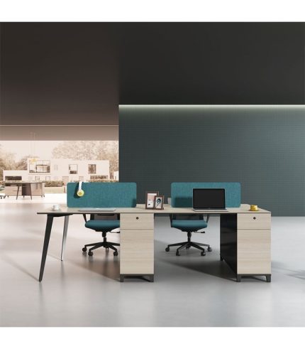 Cụm bàn làm việc 4 người LBV65.1 240x120 - Vân gỗ nhạt